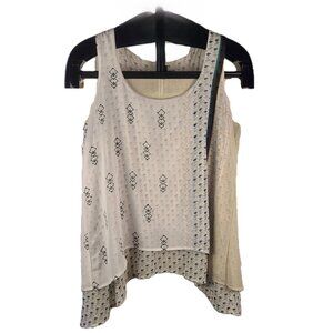 WHITE HOUSE BLACK MARKET Sleeveless Layered Pullover Top Size Small